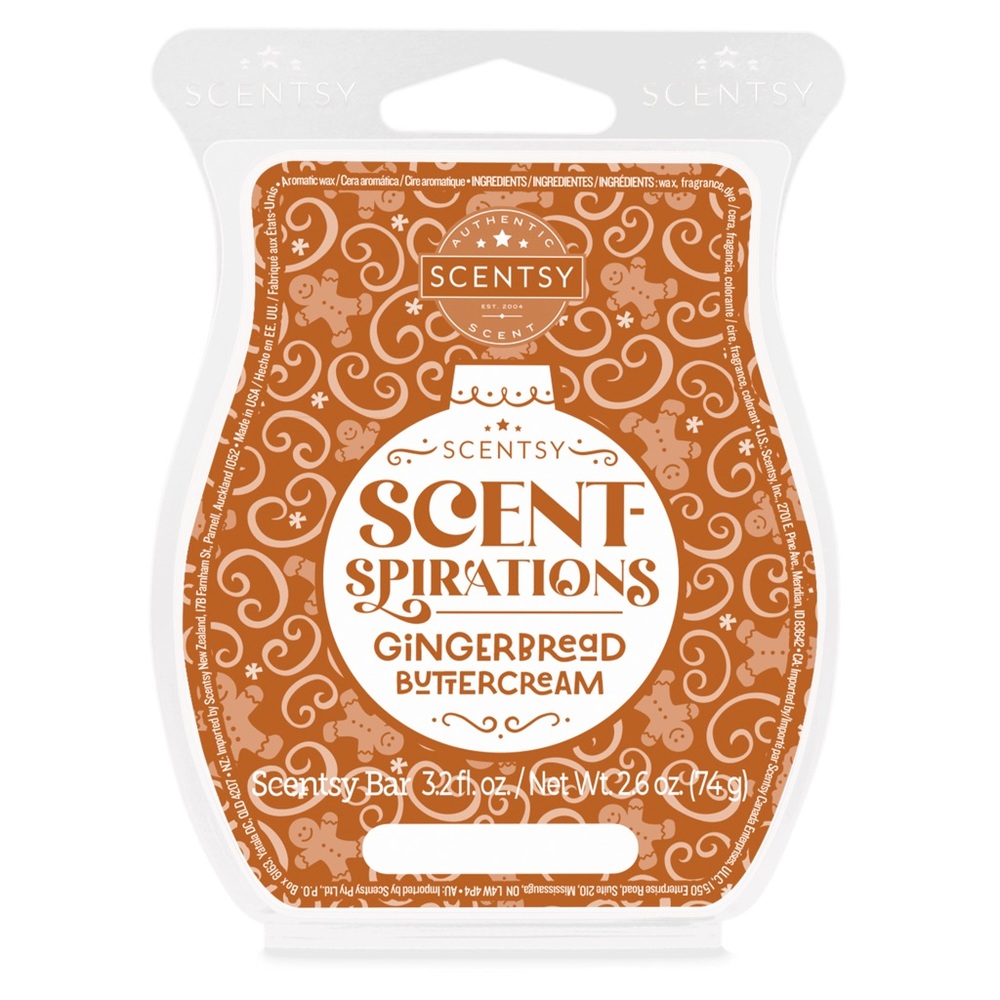 Scentsy scentspirations gingerbread buttercream wax bar